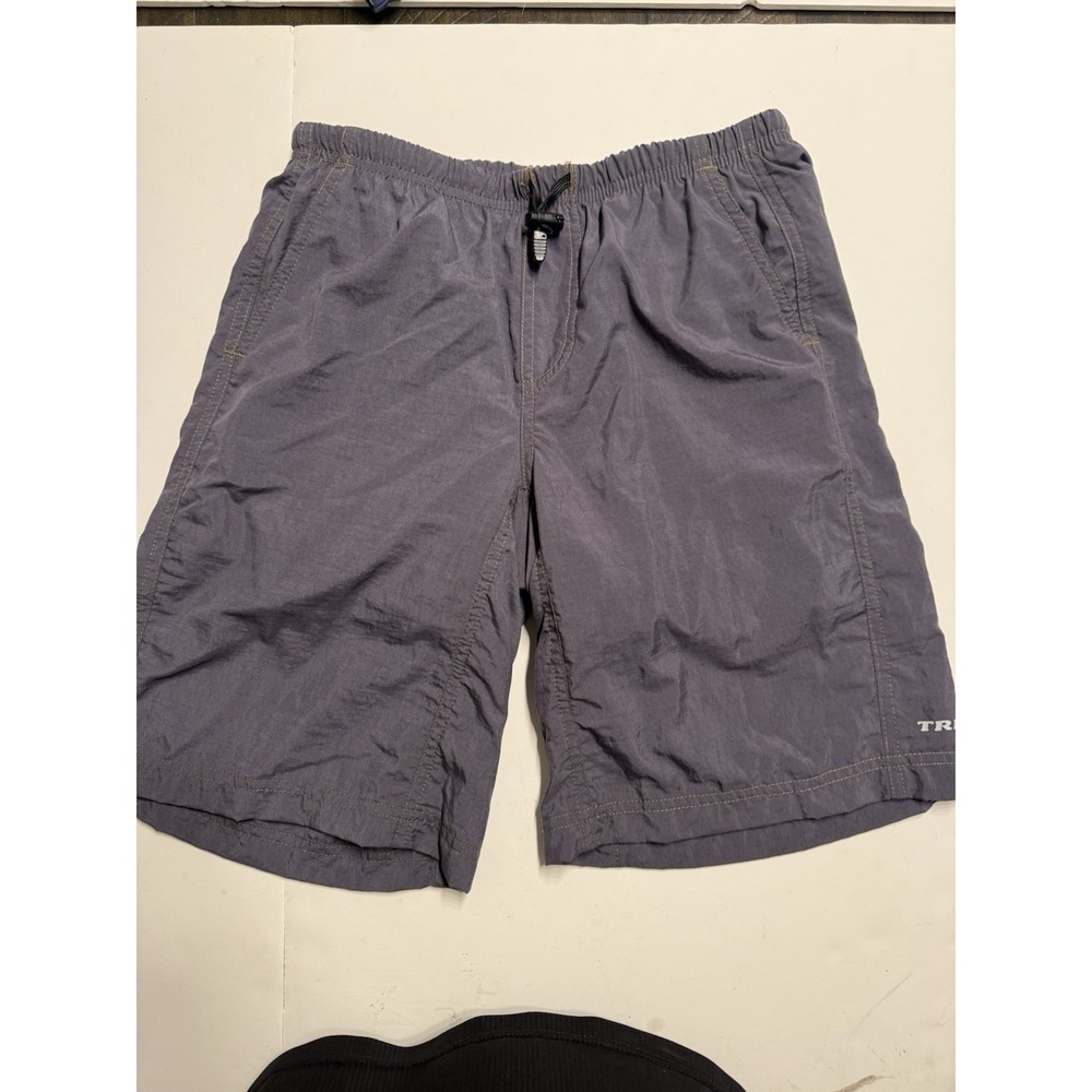 Trek‎ Shorts Mens Large Grey Elastic Waist Made USA Cycling Lightweight Vintage